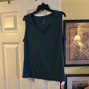 J. Jill Women's Deep Teal V-Neck Tank Top